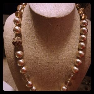 Stella & Dot champagne pearl necklace